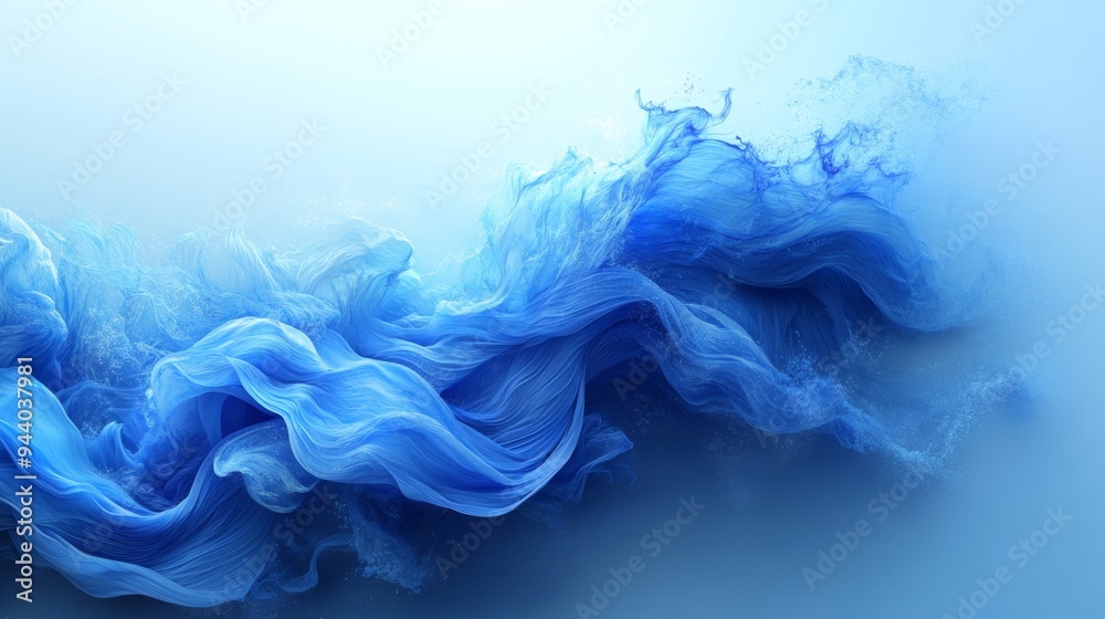 Abstract Blue Fluid Art Abstract Blue Fluid Art