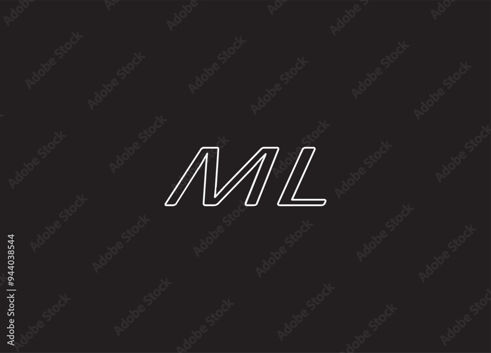 ML letter logo design and initial logo design ML letter logo design and initial logo design