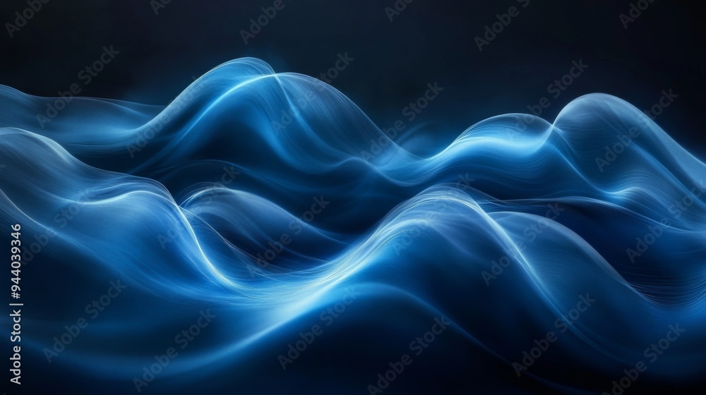 Abstract Blue Wavy Light Texture Abstract Blue Wavy Light Texture