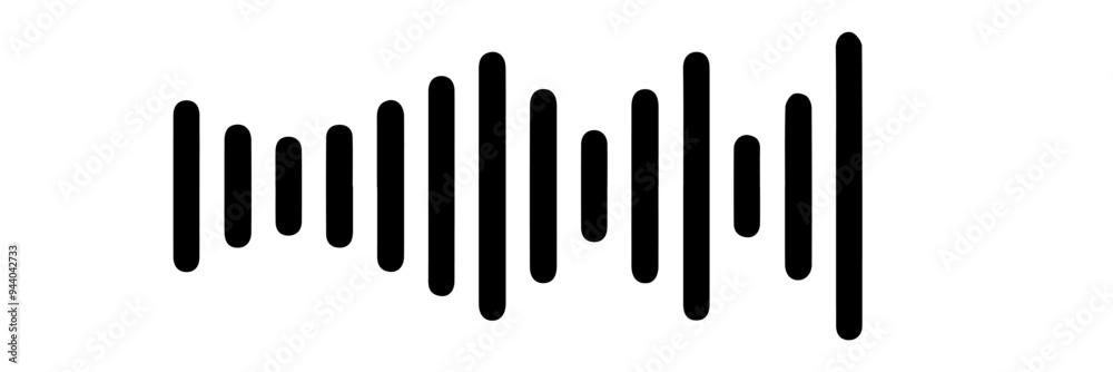 Sound , audio wave or soundwave line art vector icon for music apps eps 10 Sound , audio wave or soundwave line art vector icon for music apps eps 10