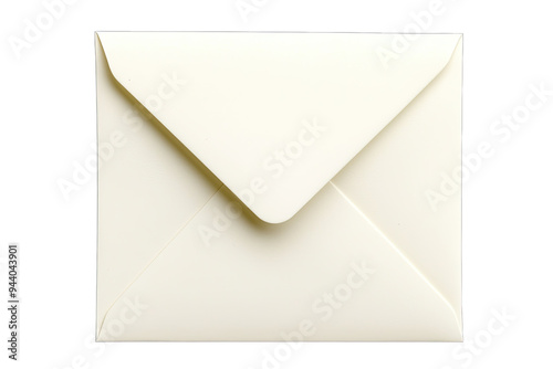 A plain white envelope captured in a minimalistic style, perfect for invitations, letters, or any mailing needs.