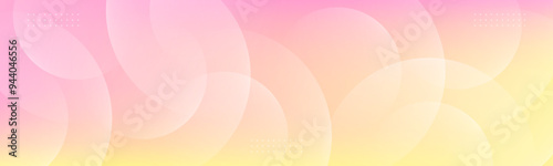Minimal abstract background. Banner design with pink and yellow color gradation. Colorful and creative design.