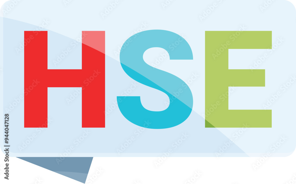Colorful hse health and safety environment acronym on a speech bubble icon Colorful hse health and safety environment acronym on a speech bubble icon