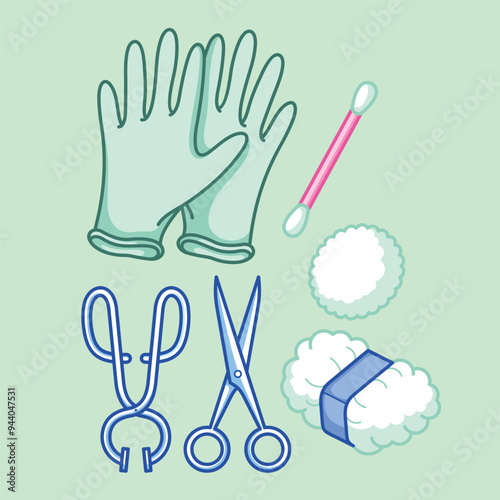 Health care and Medical Stuffs used by Doctor and Nurse to heal and cure sickness and illness of patients in Hospital. 