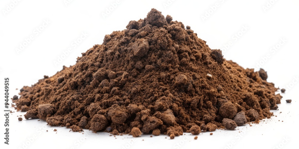 Pile of Coffee Grounds, White Background, Coffee, Texture, Ground, coffee grounds, texture Pile of Coffee Grounds, White Background, Coffee, Texture, Ground, coffee grounds, texture