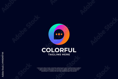 Creative digital communicate logo design