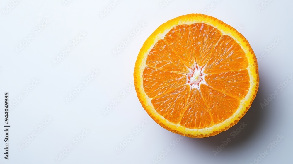 Orange fruit sliced in half with juicy textures, vibrant orange color, isolated on a clean white background, fresh and minimal concept. Orange fruit sliced in half with juicy textures, vibrant orange color, isolated on a clean white background, fresh and minimal concept.