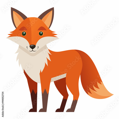 A Cartoon Fox with Orange Fur and a Bushy Tail