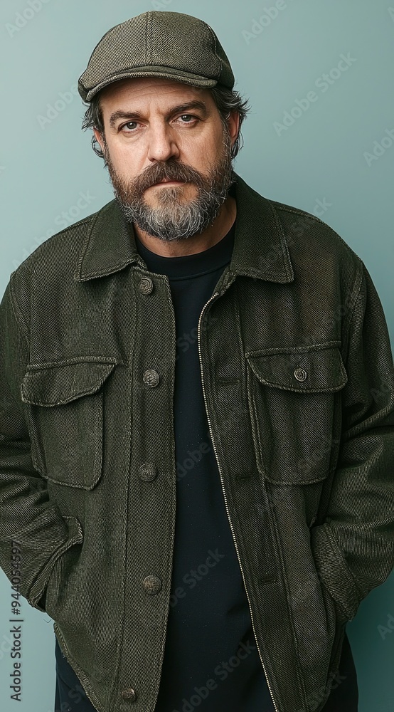 Portrait of a Man with a Beard and a Green Jacket Portrait of a Man with a Beard and a Green Jacket