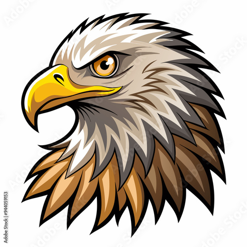 Close-up of a Bald Eagle's Head with a Sharp Gaze