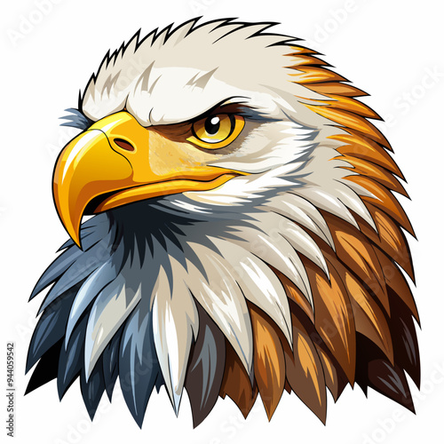 Close-up Portrait of a Bald Eagle with Sharp Features