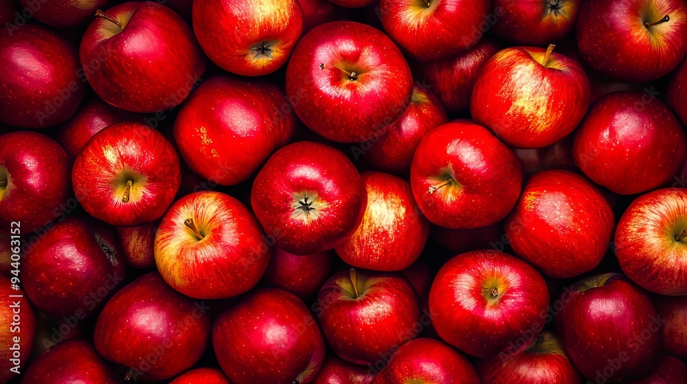 A pile of red apples sitting on top of each other A pile of red apples sitting on top of each other