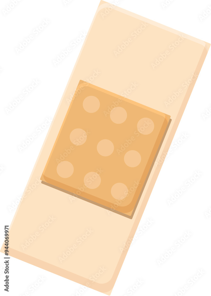 Simple, single use adhesive bandage with a square gauze pad, useful for covering and protecting minor wounds Simple, single use adhesive bandage with a square gauze pad, useful for covering and protecting minor wounds