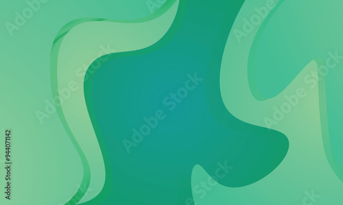 Gradient Green Background with Delicate Striped Waves