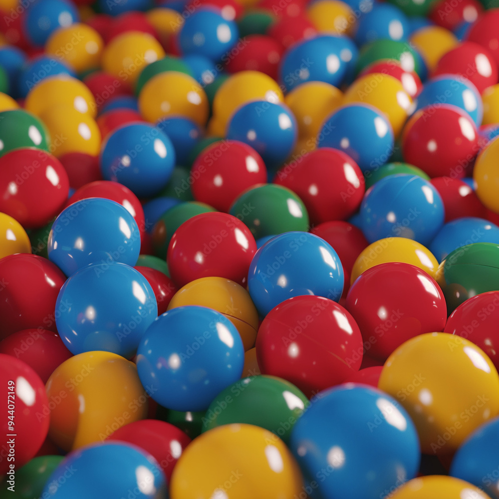 Close-up of colorful balls in a ball pit Close-up of colorful balls in a ball pit