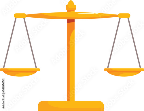 Golden balance scale standing in perfect equilibrium, representing fairness, justice, and equality