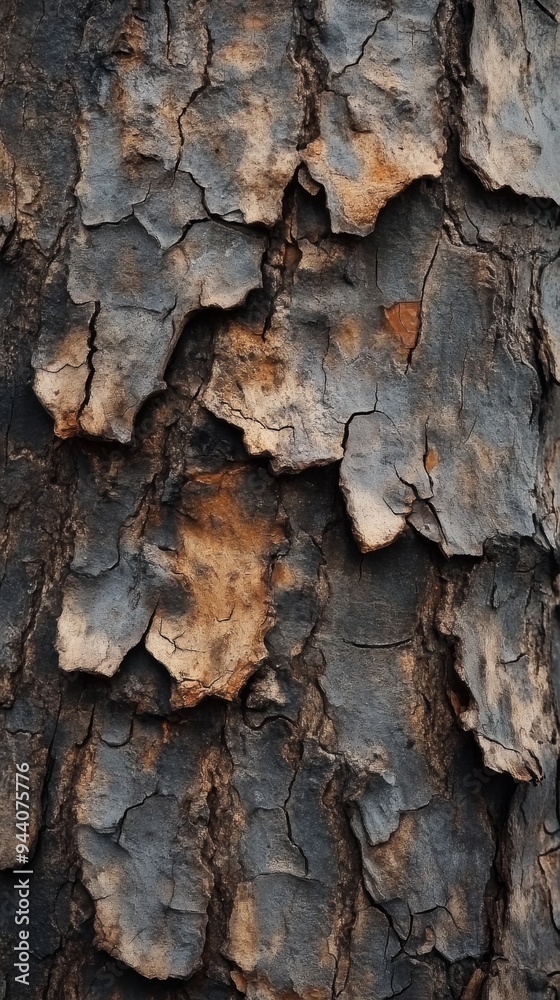 Detailed texture bark beautifully showcases its natural patterns along with earthy tones and hues Detailed texture bark beautifully showcases its natural patterns along with earthy tones and hues