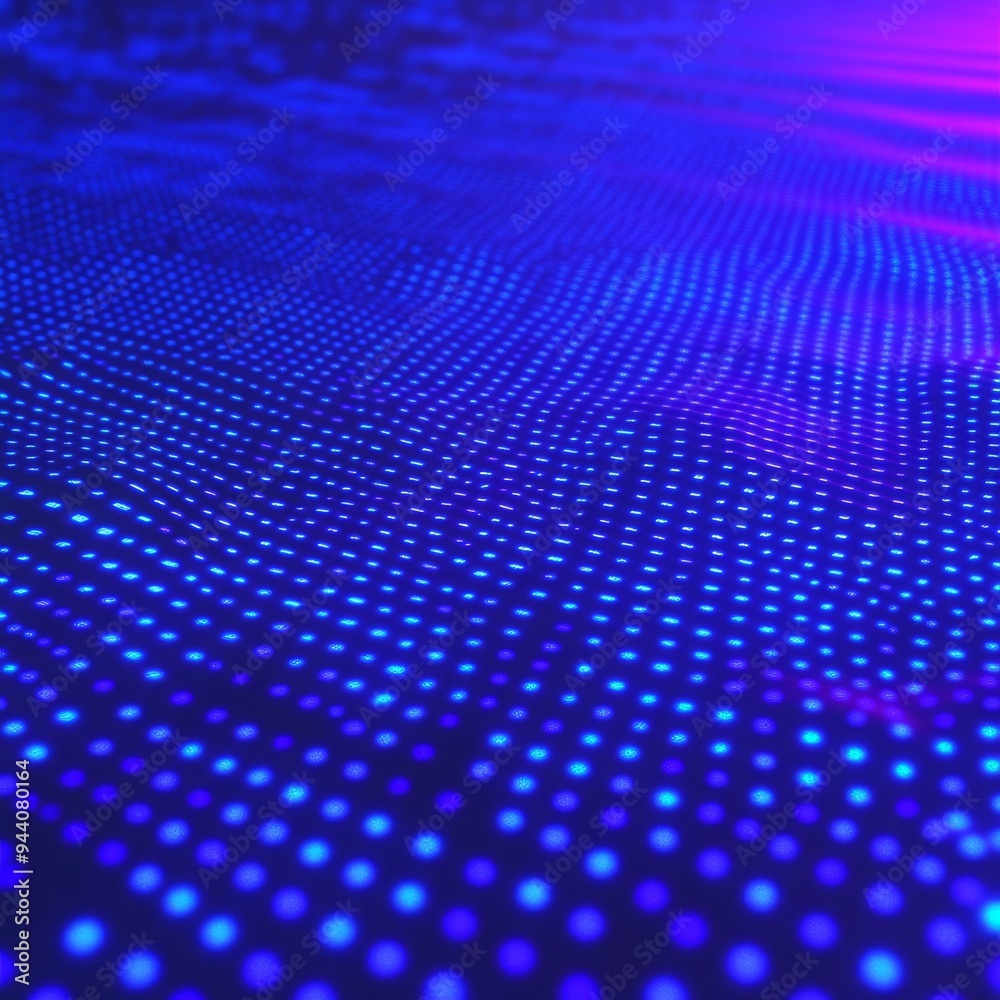 Abstract Blue and Purple Dotted Pattern, Pattern, Bokeh, Digital Art