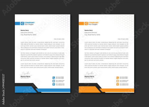 Business letterhead template design