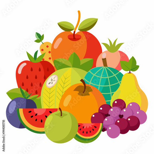 A Colorful Collection of Fresh Fruits