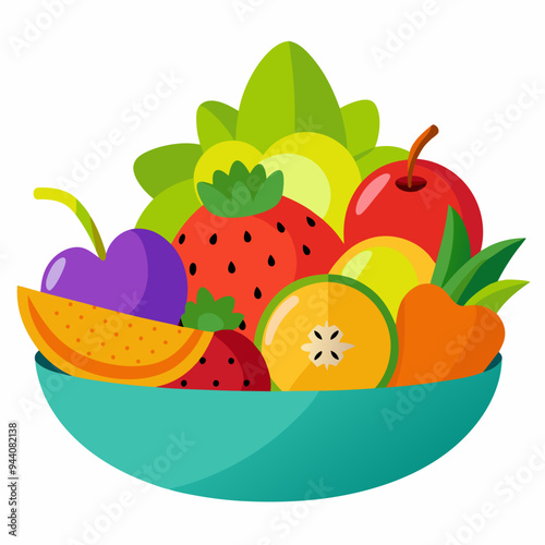 A Bowl of Fresh Fruit with a Variety of Colors