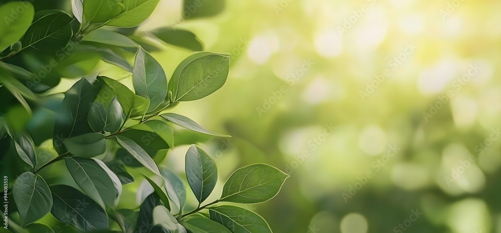 Modern close up of leaves on blurred green background. Premium background for banners or posters Modern close up of leaves on blurred green background. Premium background for banners or posters