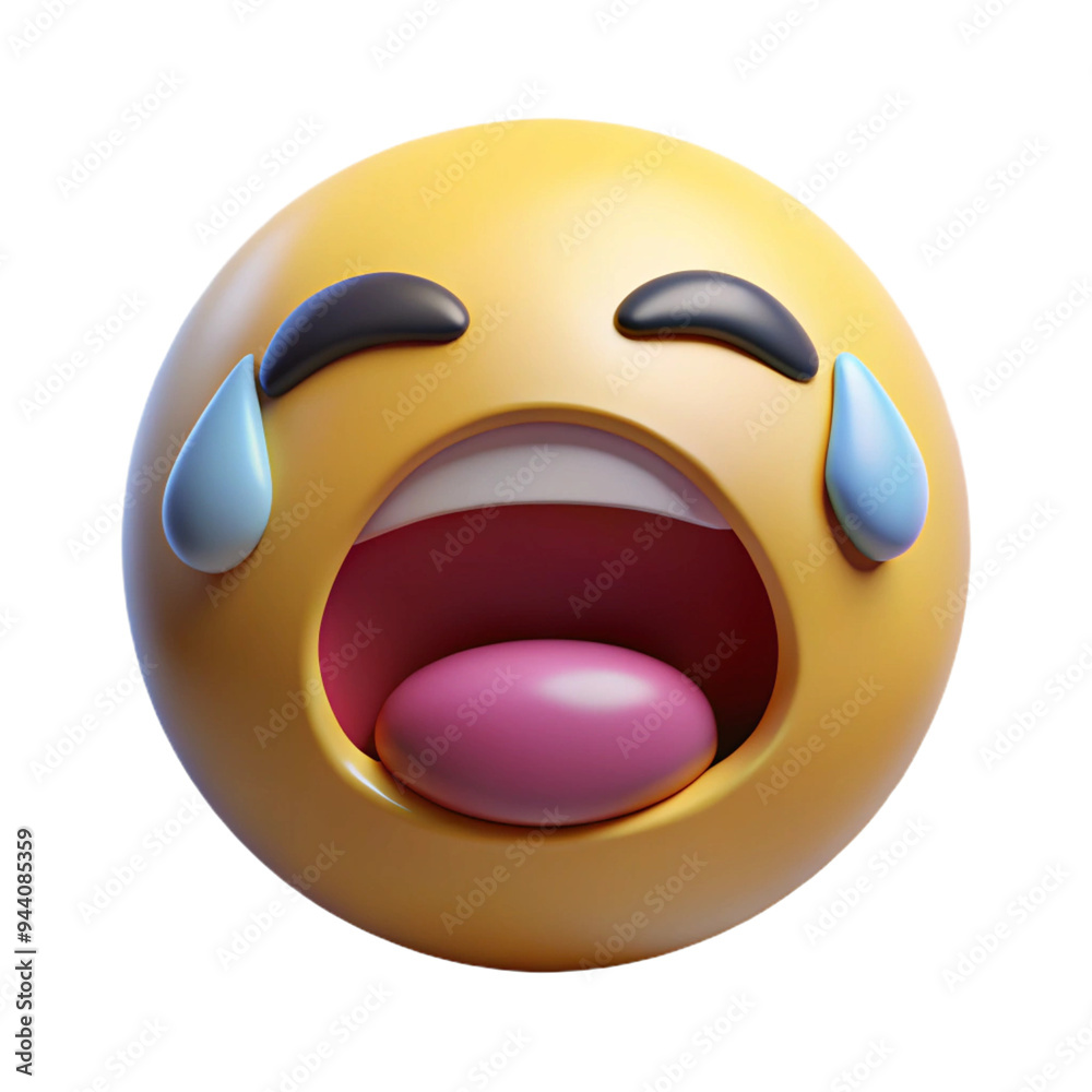 Loudly Crying Face 3d cartoon style illustration Loudly Crying Face 3d cartoon style illustration