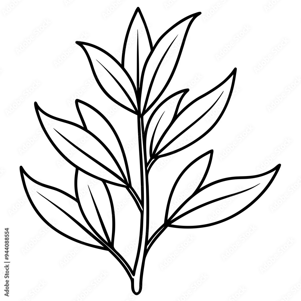 Herbal Plant Art Vector Design