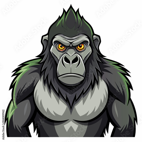 A Close-Up Portrait of a Powerful Gorilla with Intense Eyes