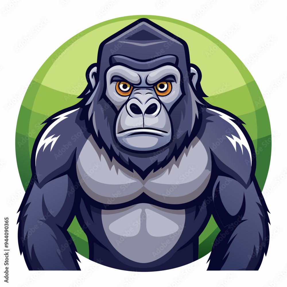 Obraz premium Powerful Gorilla Mascot with Intense Gaze