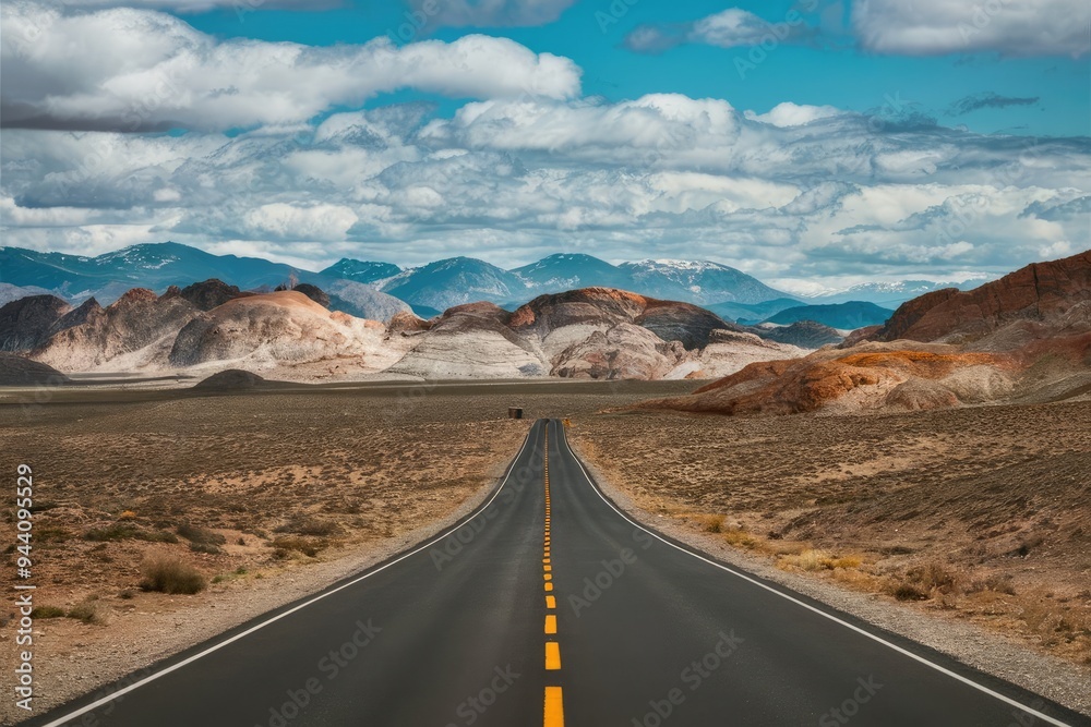 road in the desert road in the desert