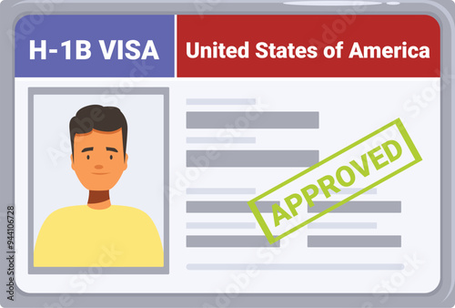 Approved h 1b visa is allowing a young man to work in the united states