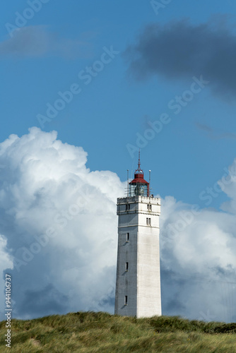 Blavand Leuchturm und Panorama, Jütland, Dänemark photo