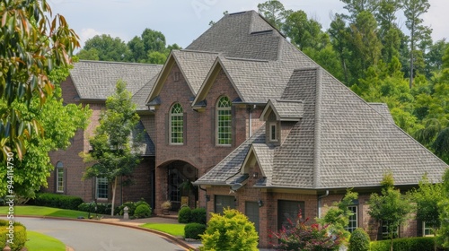 Brick House with Green Landscaping