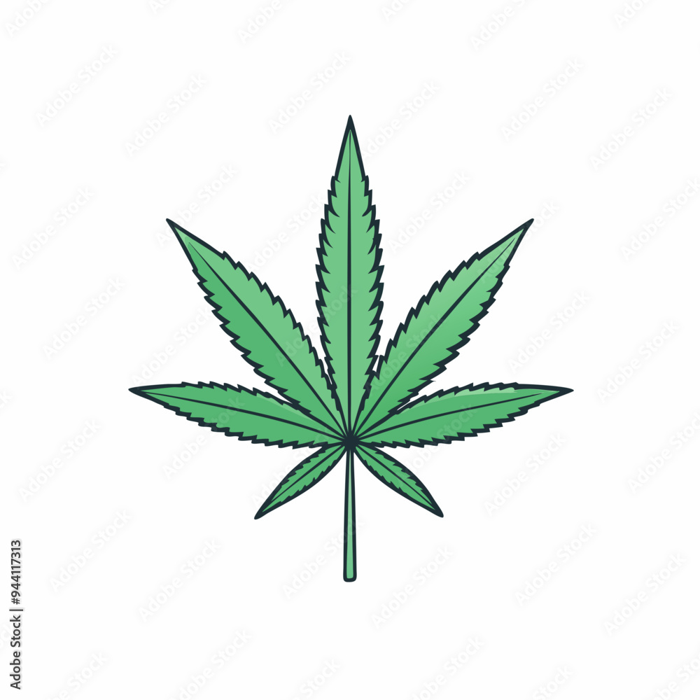 Marijuana Leaf Vector Art on White Background Marijuana Leaf Vector Art on White Background