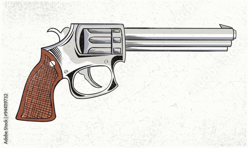 Gun vector artwork design for apparel, stickers, posters and background.
