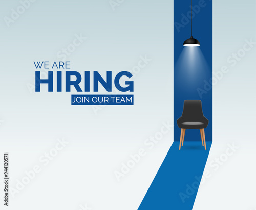 We are hiring. we're hiring creative concepts and hiring creative work. open vacancy design, Hiring social media poster design.