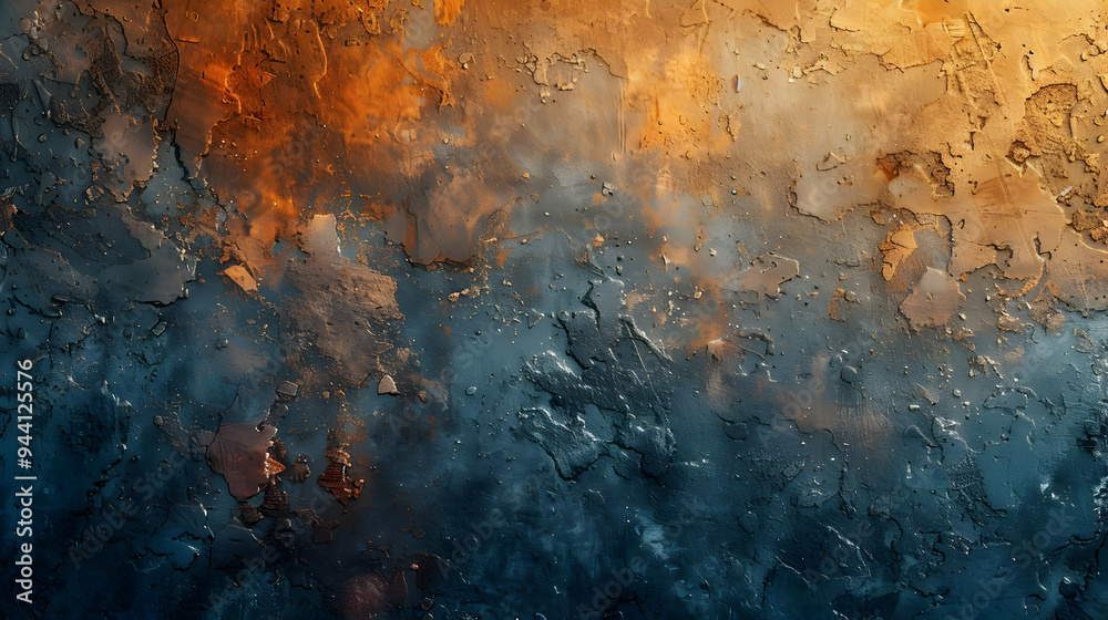 Rusty and Blue Concrete Wall Texture - Abstract Background Rusty and Blue Concrete Wall Texture - Abstract Background