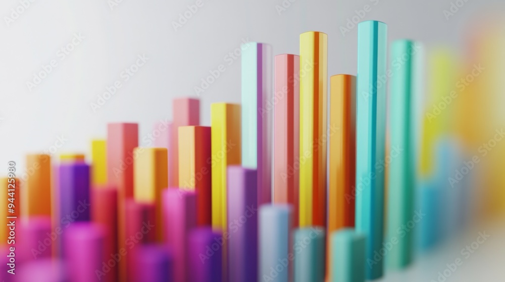 A 3D histogram displaying financial data distribution with bars of varying heights, set against a clean white background, illustrating the frequency and volume of financial transactions. A 3D histogram displaying financial data distribution with bars of varying heights, set against a clean white background, illustrating the frequency and volume of financial transactions.