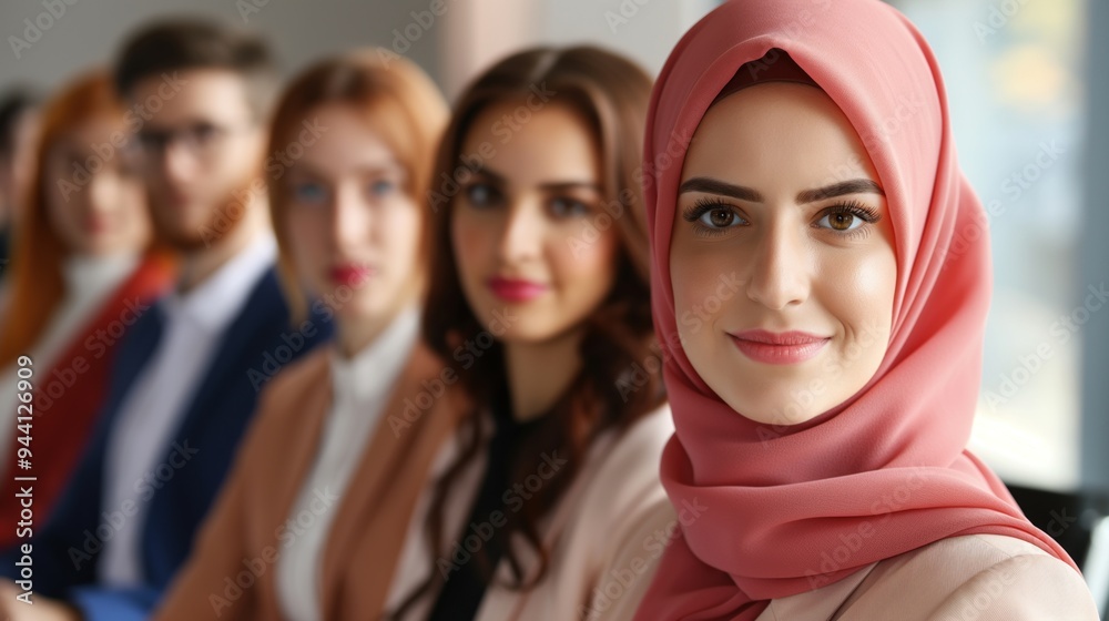 A group of young adults engages in a conference, dressed in professional attire, showcasing diverse styles and backgrounds while sharing insights and networking opportunities together A group of young adults engages in a conference, dressed in professional attire, showcasing diverse styles and backgrounds while sharing insights and networking opportunities together