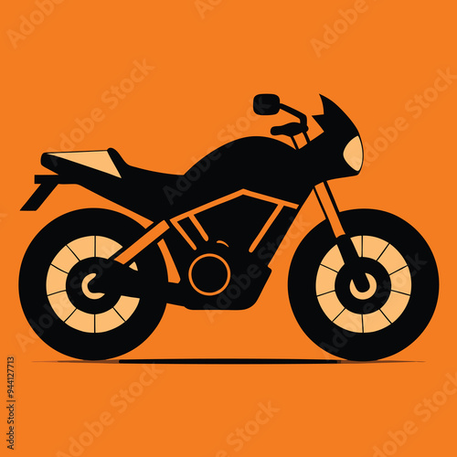 This is editable motorbike vector