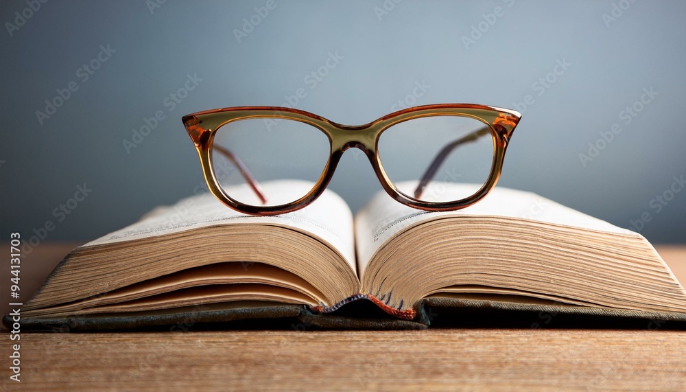 Glasses and a book, reading, intellect Glasses and a book, reading, intellect