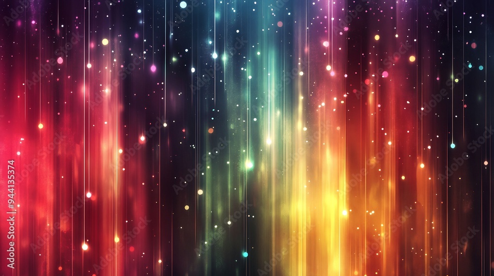 Abstract Background with Colorful Lines and Lights Abstract Background with Colorful Lines and Lights