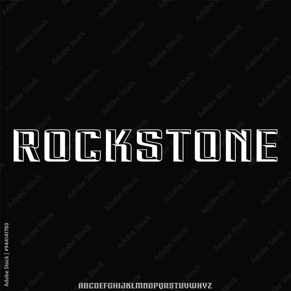 Obraz premium bold display alphabet font vector