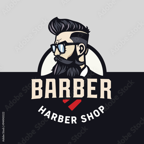 illustration of a man barber shop
