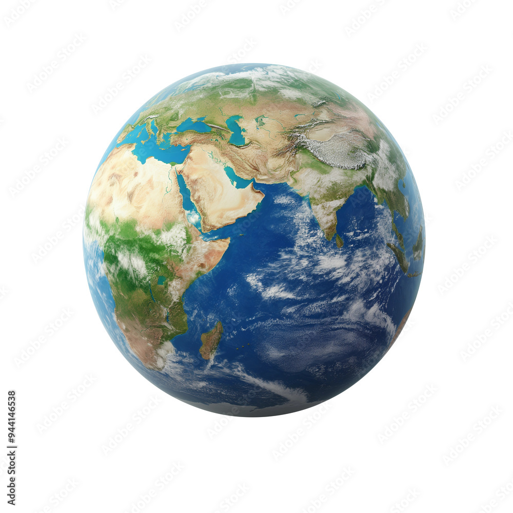 Realistic World 3d model on transparent background Realistic World 3d model on transparent background