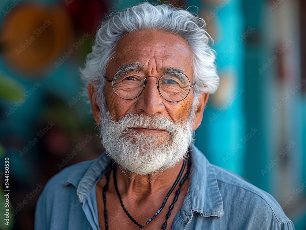 portrait of a handsome elderly man with white hair beard and glasses portrait of a handsome elderly man with white hair beard and glasses