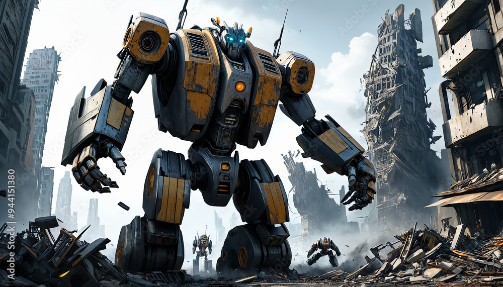 Robot conquer the world, destroying city and human civilisation Robot conquer the world, destroying city and human civilisation