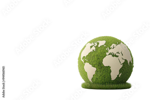 A green globe symbolizing environmental sustainability and nature conservation, highlighting the importance of protecting our planet.