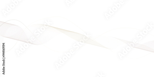 Abstract continuous lines drawing on white as background. Design elements. shape blended mesh, future technology relaxing wallpaper.  Horizontal banner template. Abstract futuristic template. 